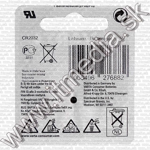 Image of Varta Button Battery CR2032 *Lithium* (IT1045)